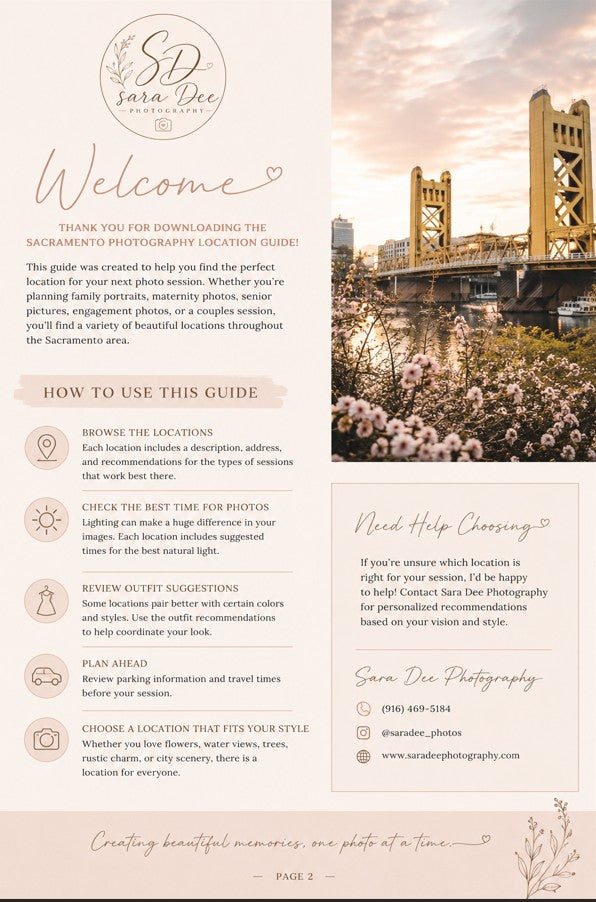 Sacramento Photography Location Guide
